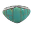 Turquoise Inlay Southwest Sterling Silver Ring Size 5-1/4 QX84081